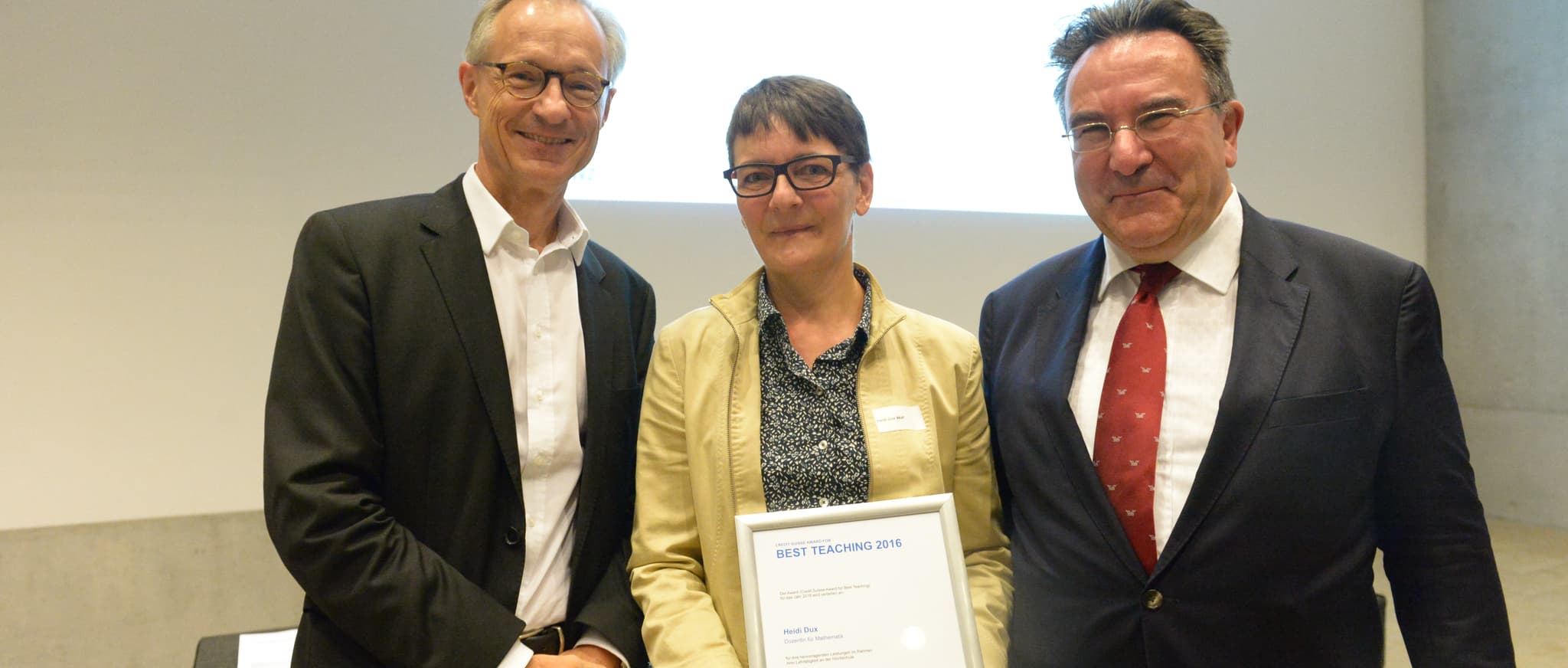 Best Teaching Award Heidi Dux - HWZ - 2016