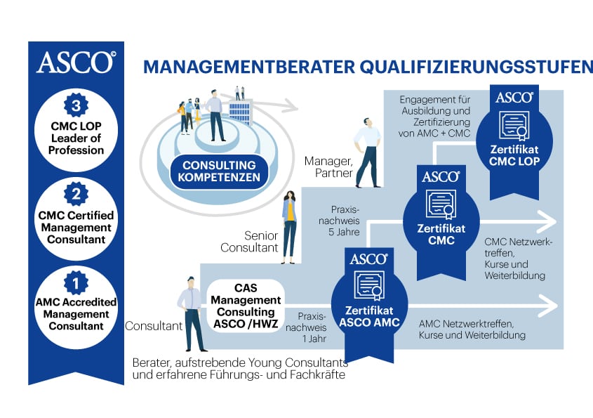 Grafik des Management Consulting Modells HWZ ASCO