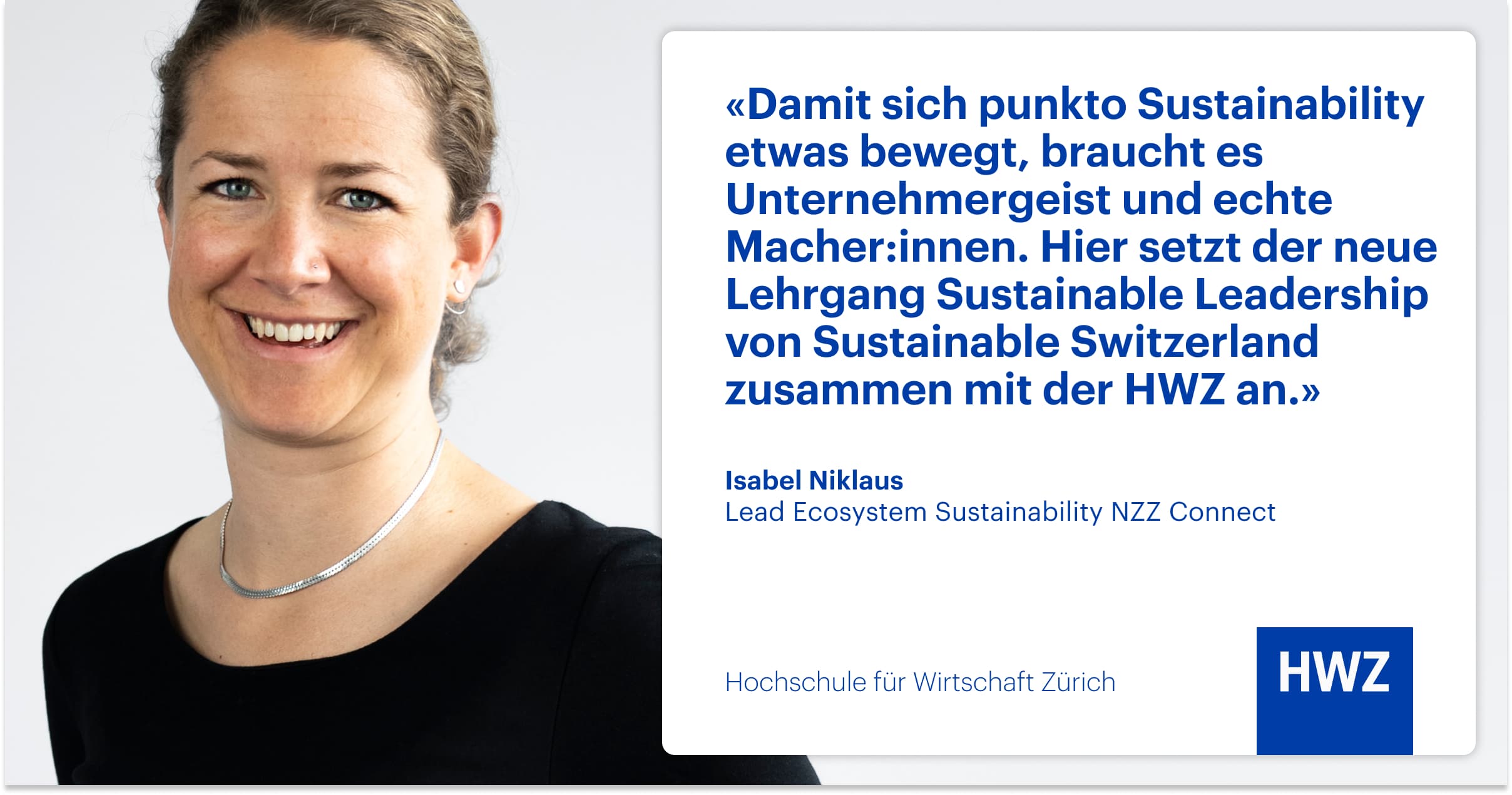 Lehrgang Sustainable Leadership Testimonial Isabel Niklaus