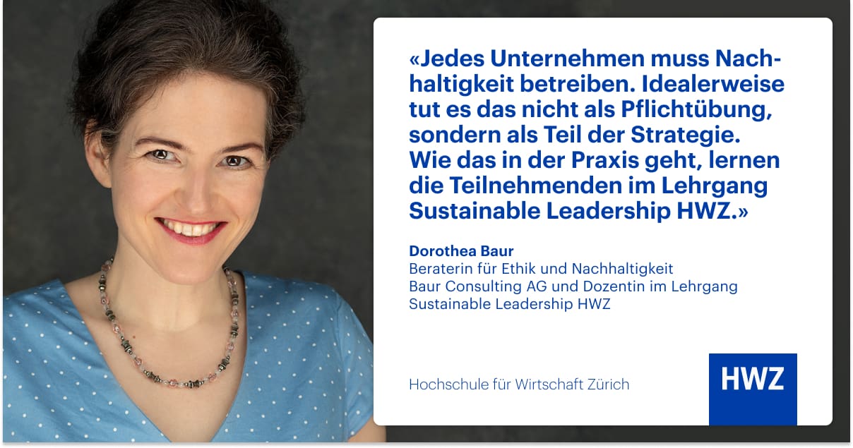 Lehrgang Sustainable Leadership Testimonial Dorothea Baur
