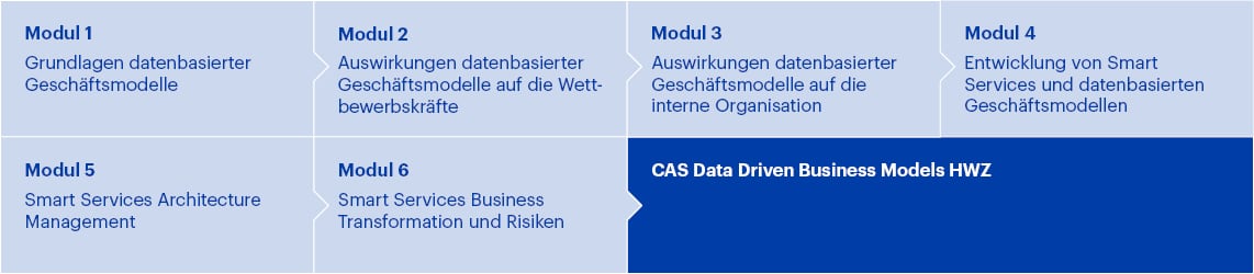 Modulaufbau CAS Data Driven Business Models HWZ