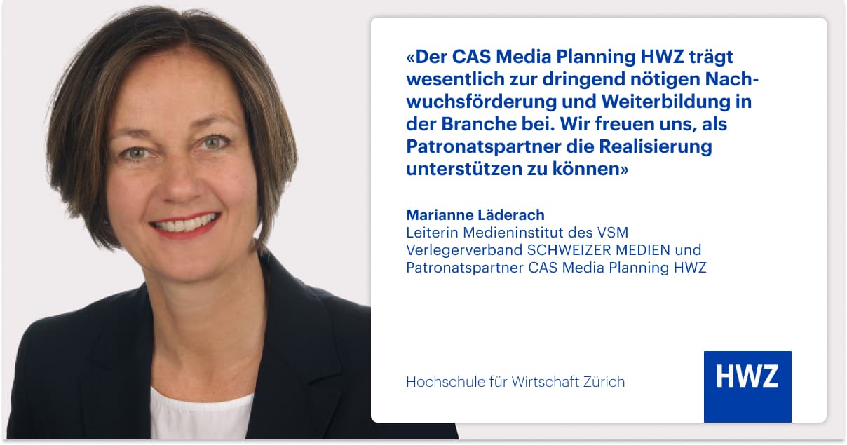 CAS Media Planning HWZ Testimonial Marianne Läderach